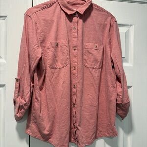 Pink Button-Up Shirt by Sonoma size medium